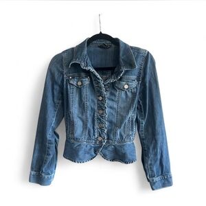White House Black Market Classic Blue Jean Jacket